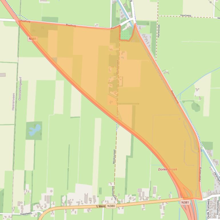 Kaart van postcodegebied 8435TH.