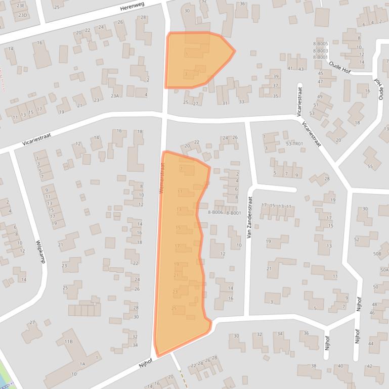 Kaart van postcodegebied 8435XA.