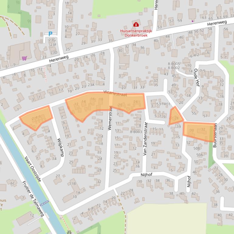 Kaart van postcodegebied 8435XE.