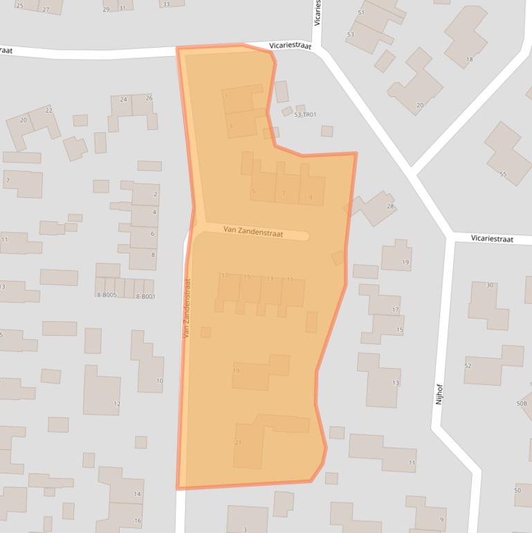 Kaart van postcodegebied 8435XK.