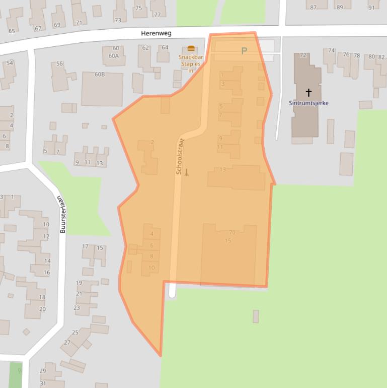 Kaart van postcodegebied 8435XV.