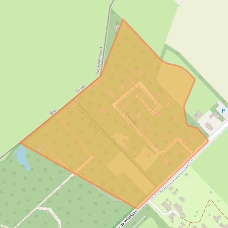 Kaart van postcodegebied 8437PD.