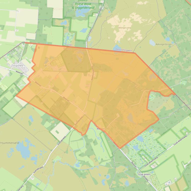 Kaart van postcodegebied 8438.