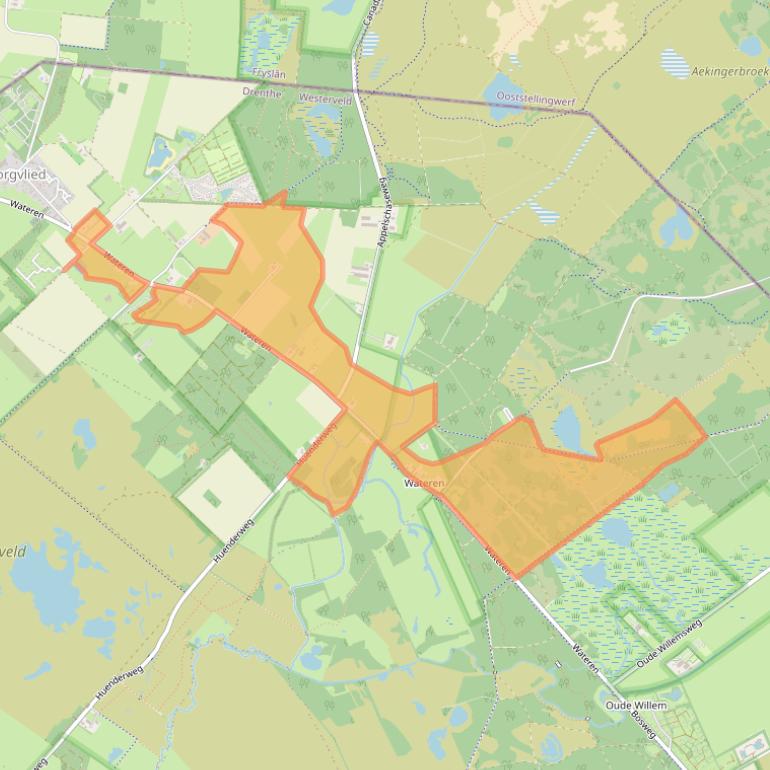 Kaart van postcodegebied 8438SB.