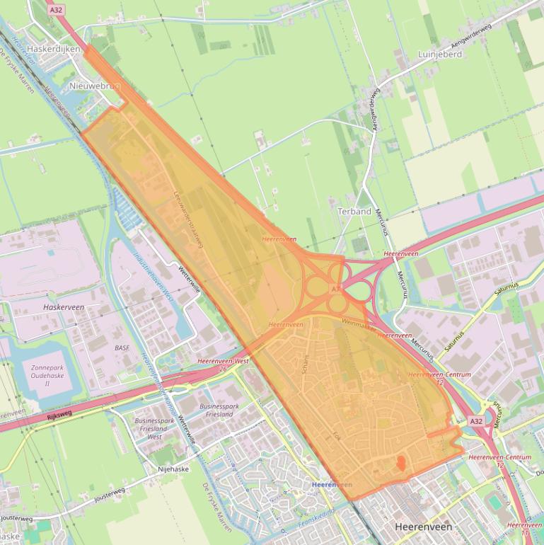 Kaart van postcodegebied 8441.