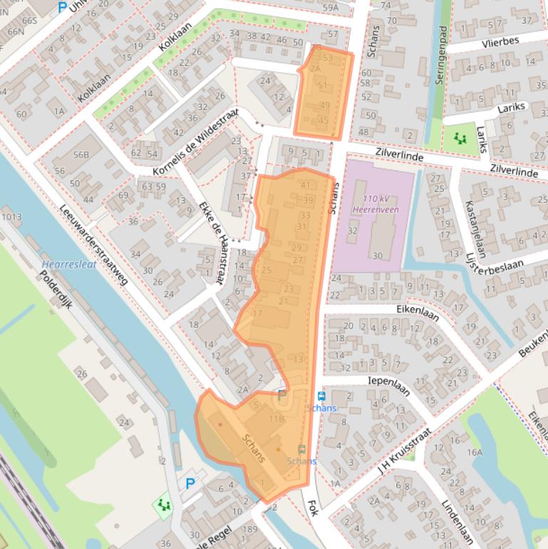 Kaart van postcodegebied 8441AB.