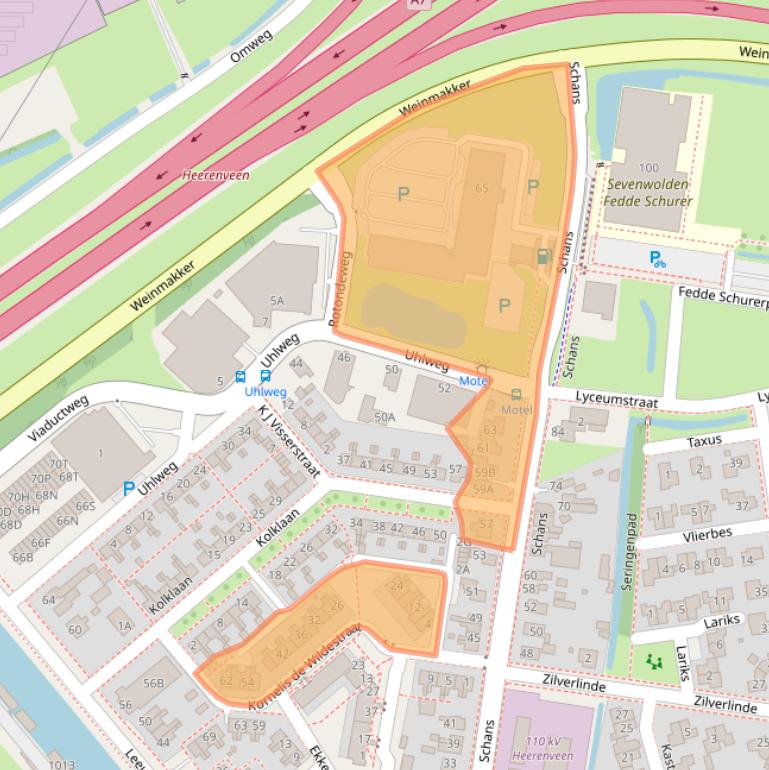 Kaart van postcodegebied 8441AC.