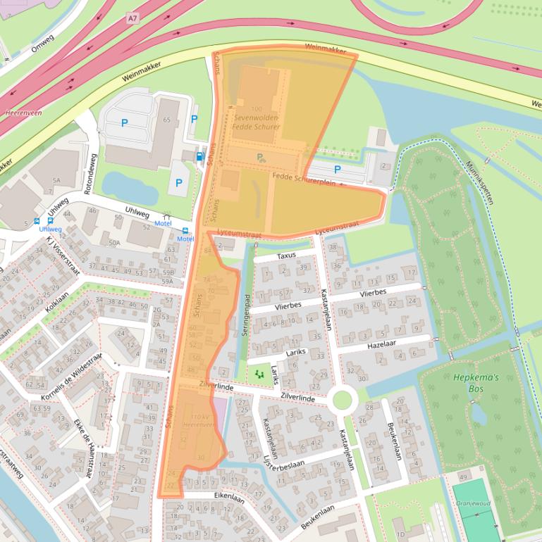 Kaart van postcodegebied 8441AE.
