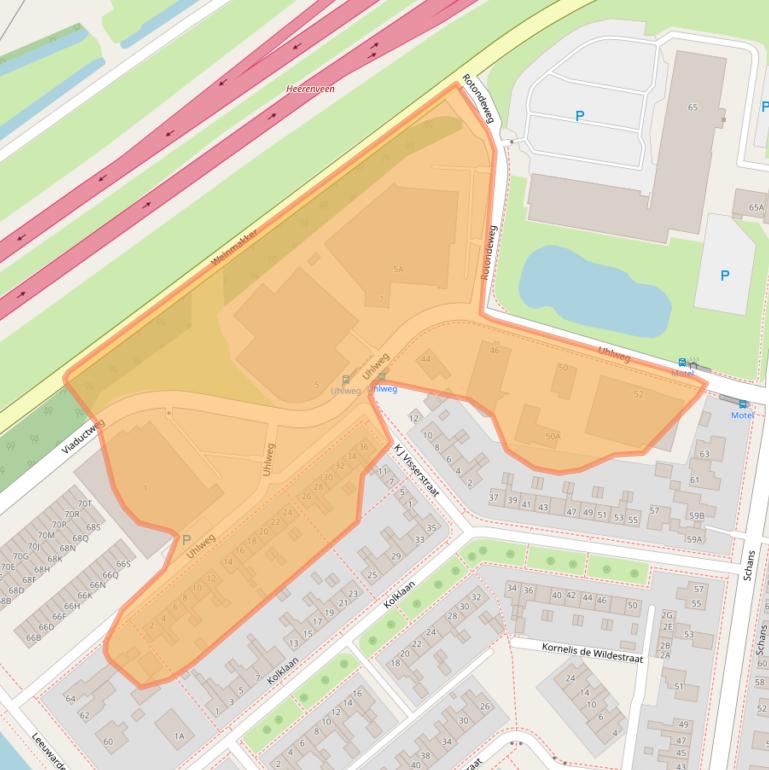 Kaart van postcodegebied 8441AG.
