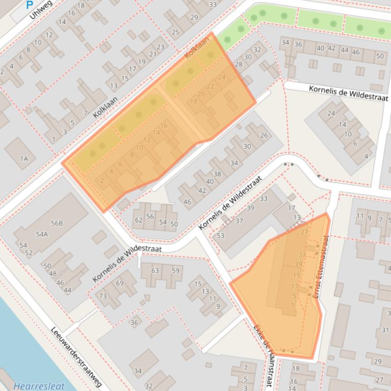 Kaart van postcodegebied 8441AL.