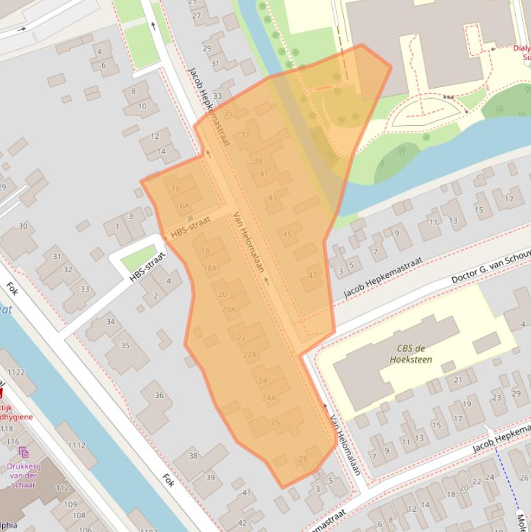 Kaart van postcodegebied 8441BZ.