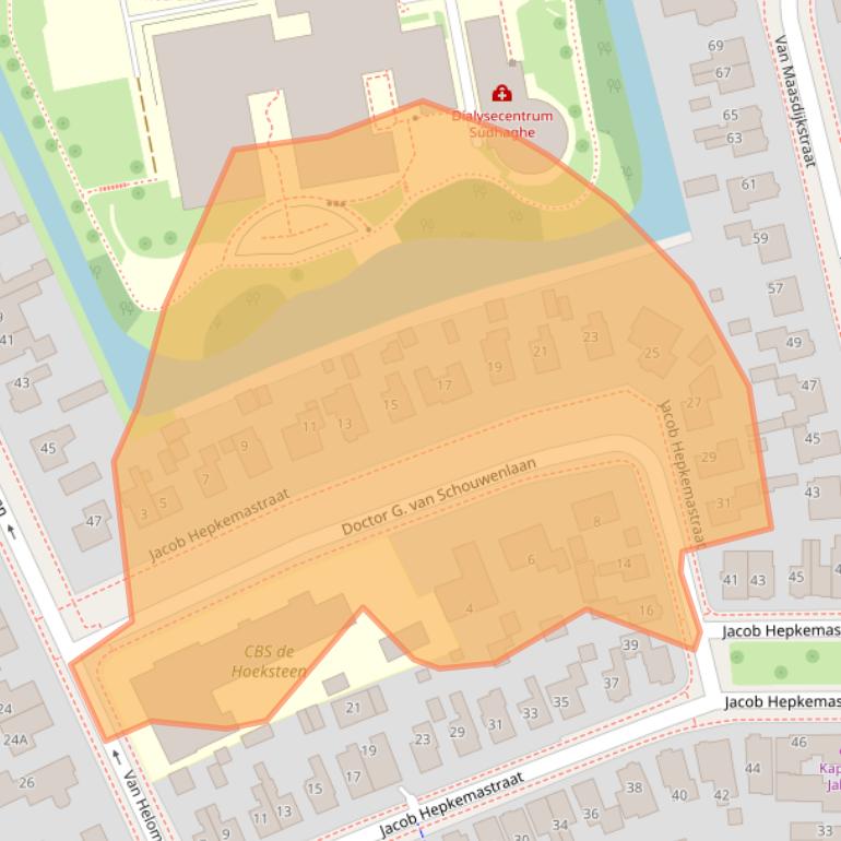 Kaart van postcodegebied 8441CA.