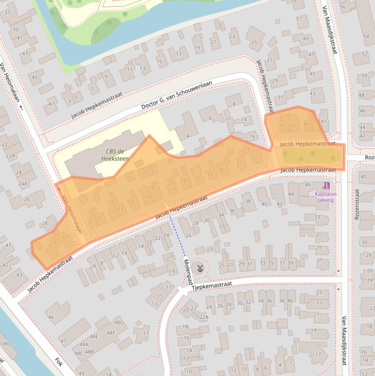 Kaart van postcodegebied 8441CB.