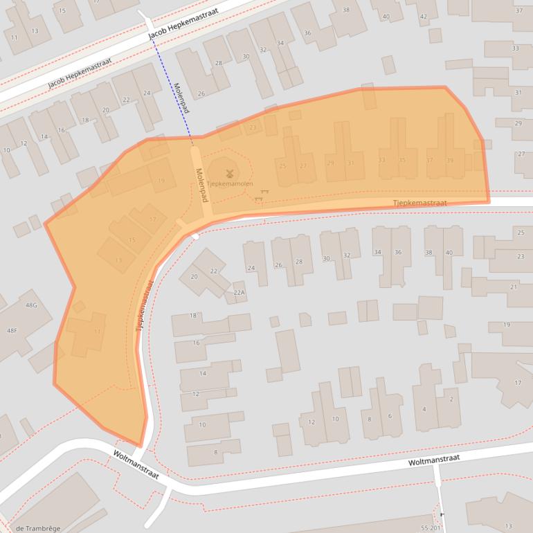 Kaart van postcodegebied 8441CD.