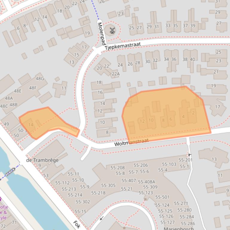 Kaart van postcodegebied 8441CG.