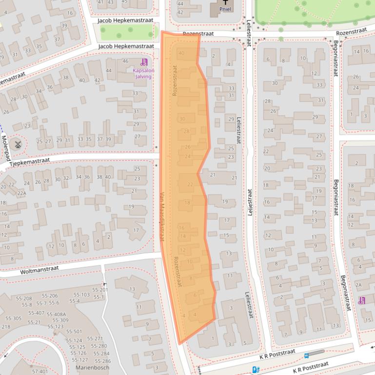 Kaart van postcodegebied 8441CM.