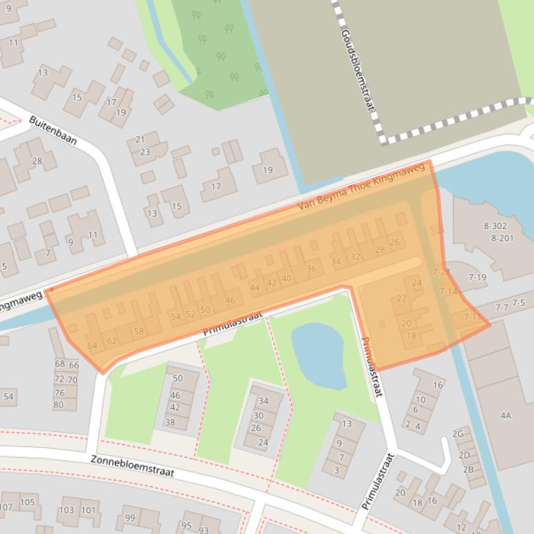 Kaart van postcodegebied 8441DB.