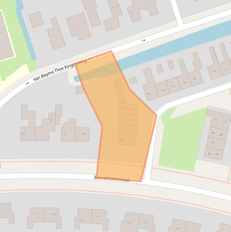 Kaart van postcodegebied 8441DC.