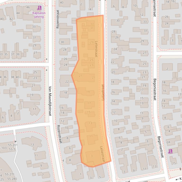 Kaart van postcodegebied 8441DD.
