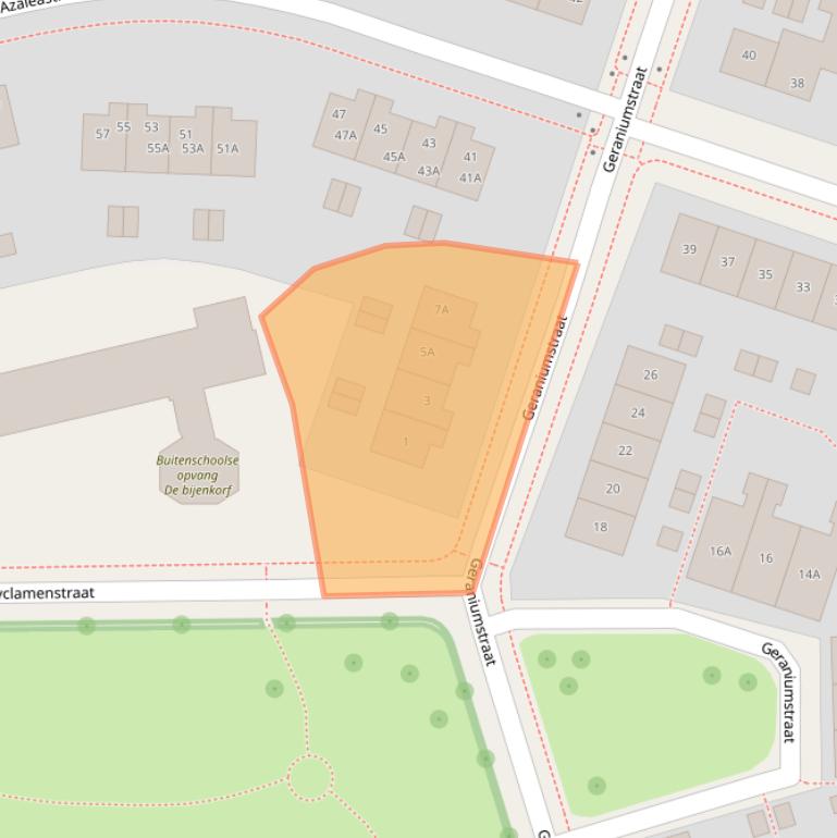 Kaart van postcodegebied 8441DS.