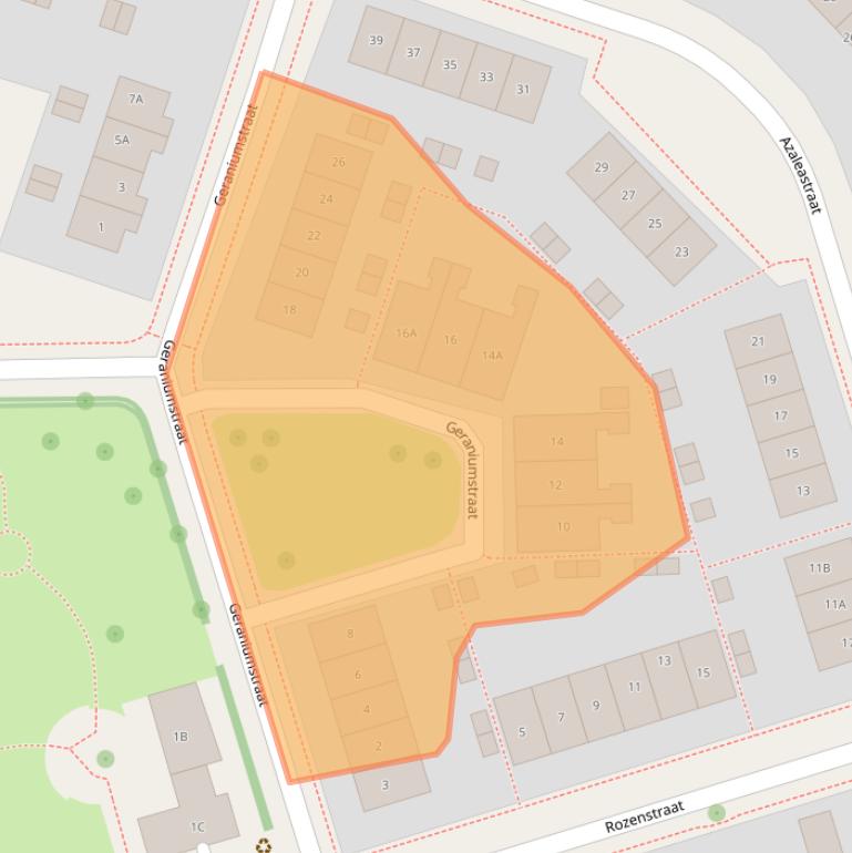 Kaart van postcodegebied 8441DT.