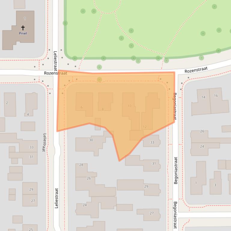 Kaart van postcodegebied 8441DZ.