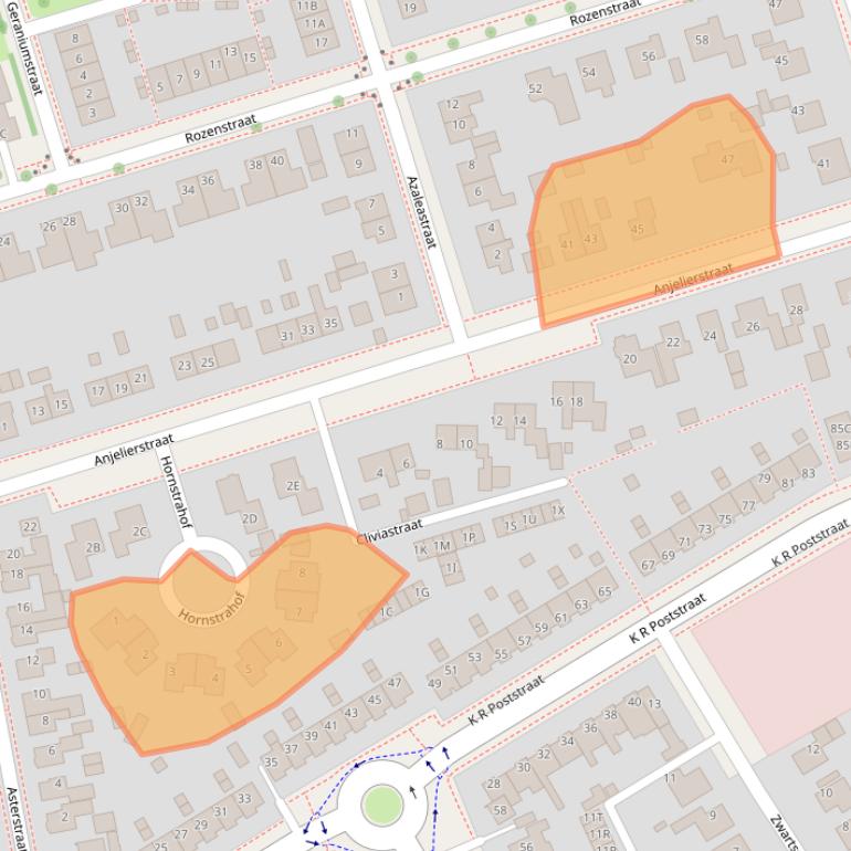 Kaart van postcodegebied 8441EJ.