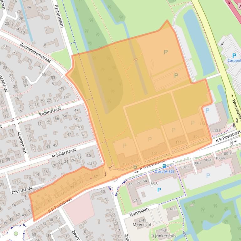 Kaart van postcodegebied 8441EN.