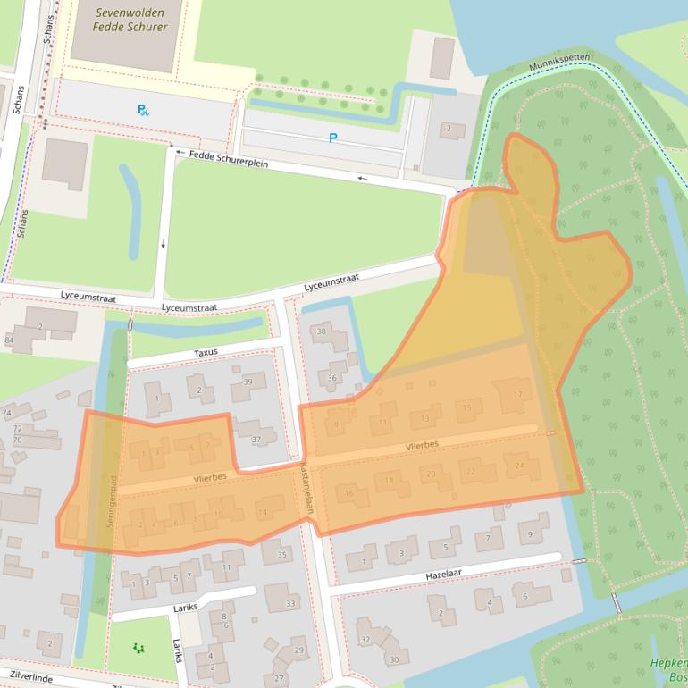 Kaart van postcodegebied 8441NG.