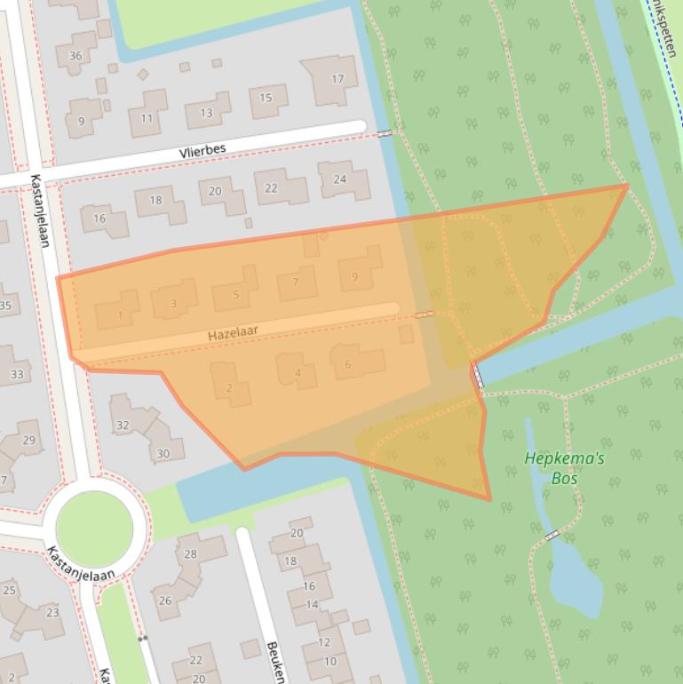 Kaart van postcodegebied 8441NJ.