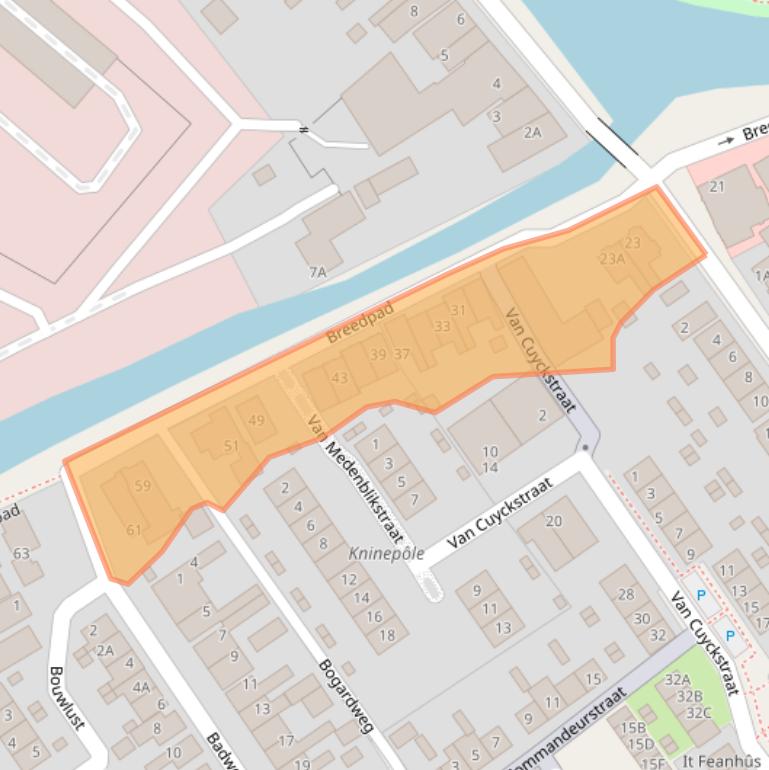 Kaart van postcodegebied 8442AB.