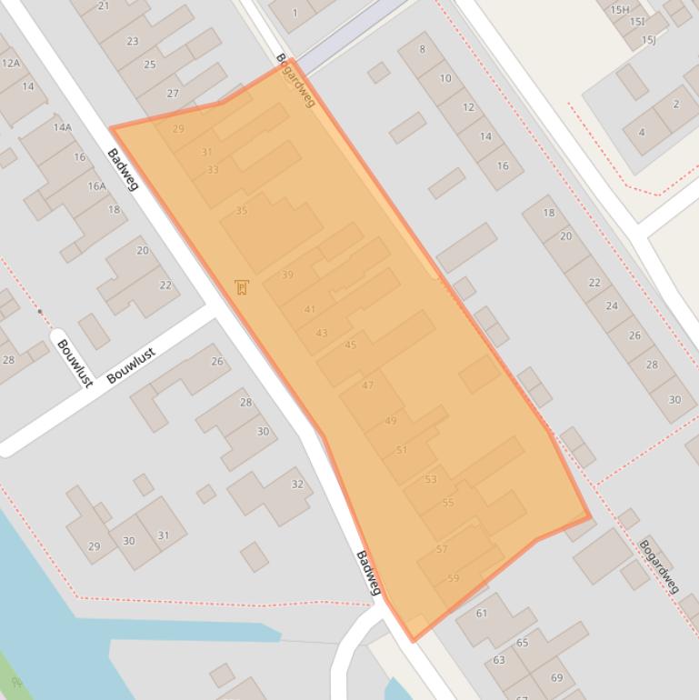 Kaart van postcodegebied 8442AE.