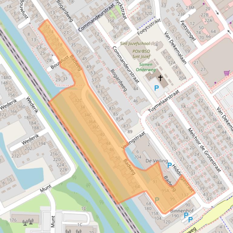 Kaart van postcodegebied 8442AG.