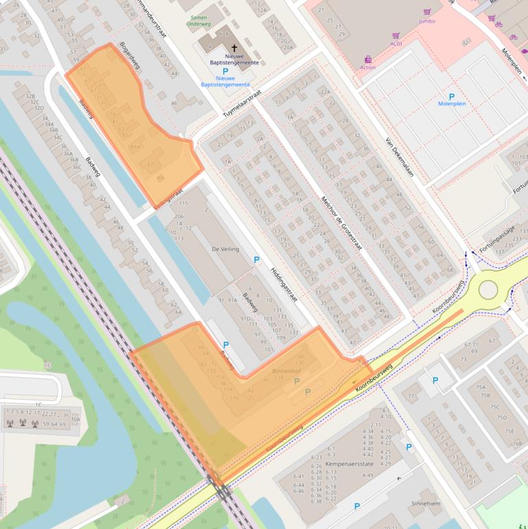 Kaart van postcodegebied 8442AH.