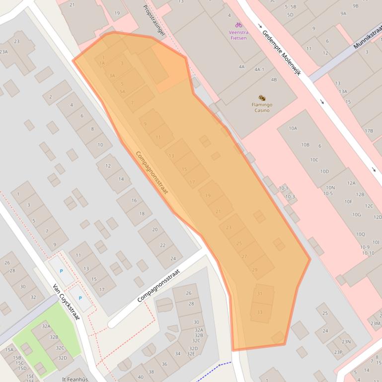 Kaart van postcodegebied 8442AN.