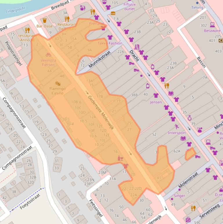 Kaart van postcodegebied 8442BG.