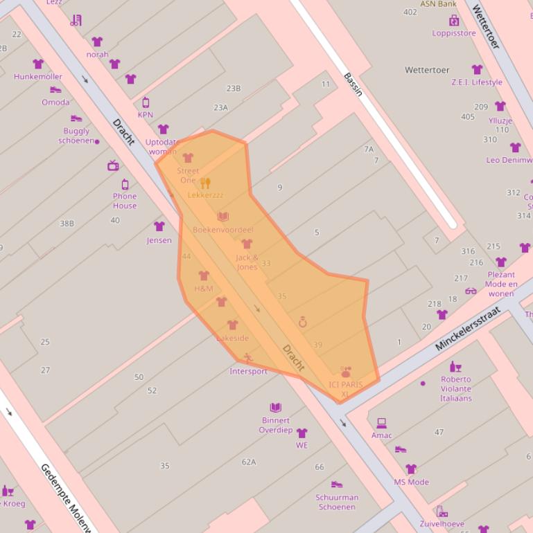 Kaart van postcodegebied 8442BK.