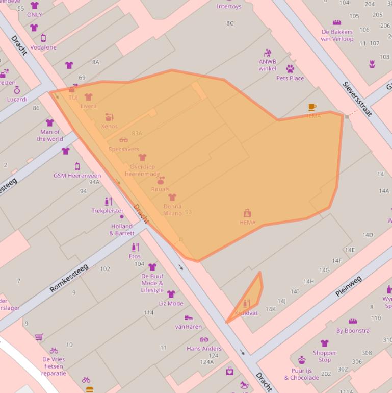 Kaart van postcodegebied 8442BM.