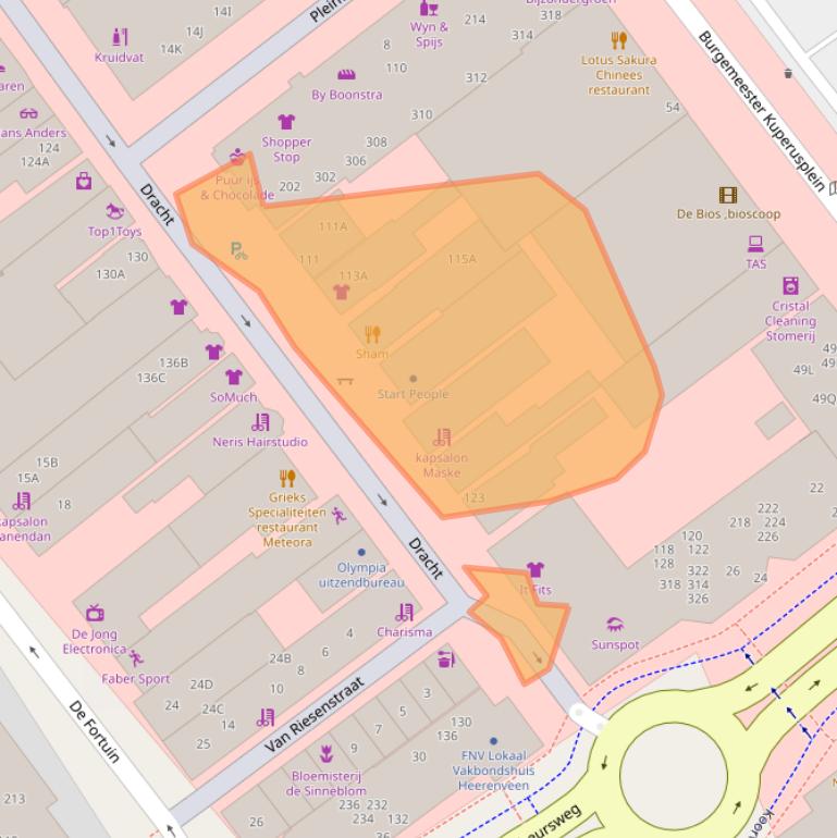 Kaart van postcodegebied 8442BN.