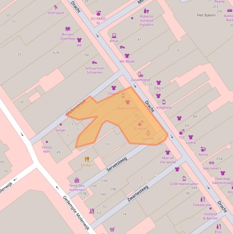 Kaart van postcodegebied 8442BT.