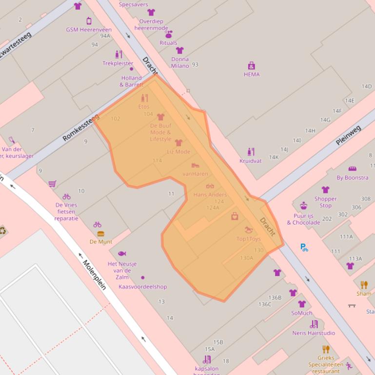 Kaart van postcodegebied 8442BX.