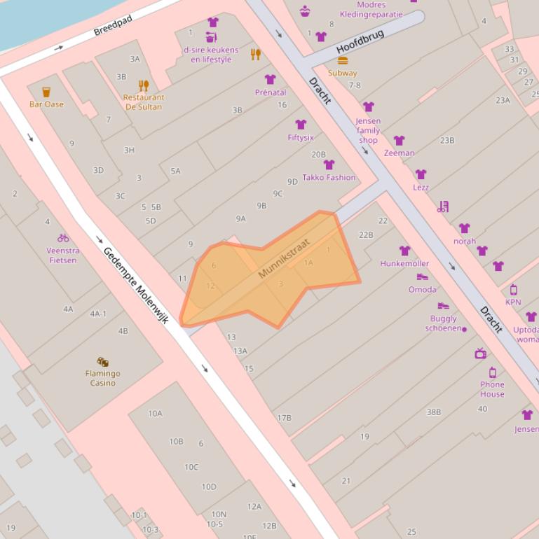 Kaart van postcodegebied 8442CA.