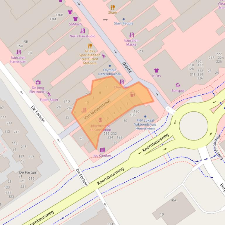 Kaart van postcodegebied 8442CC.