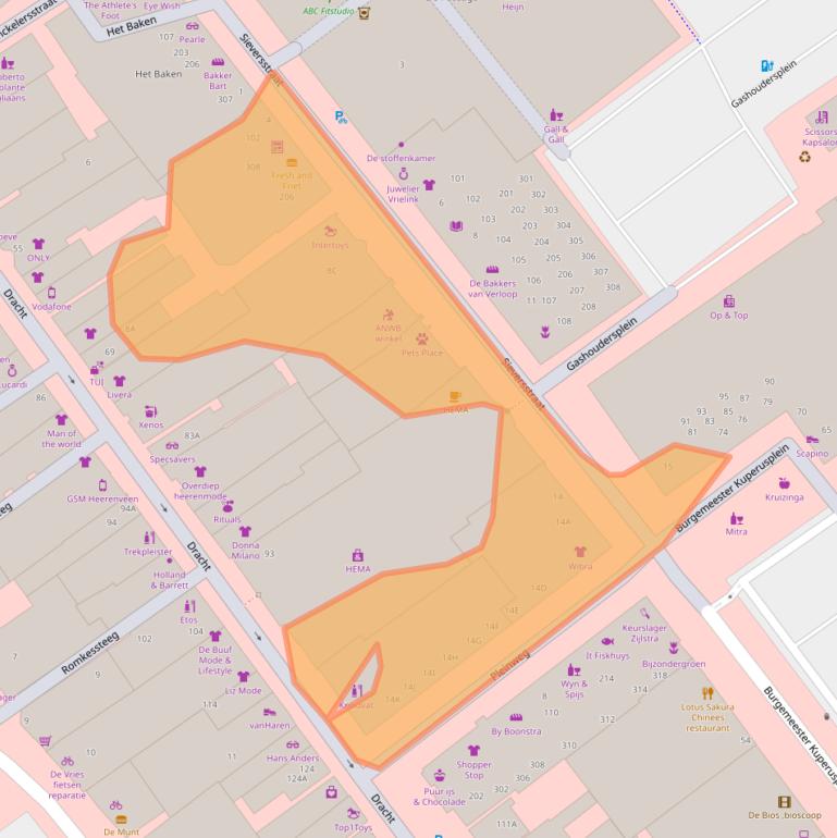 Kaart van postcodegebied 8442CG.