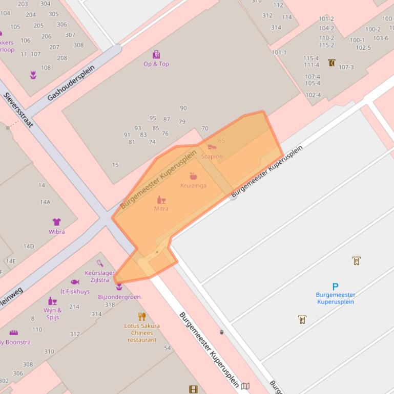 Kaart van postcodegebied 8442CN.