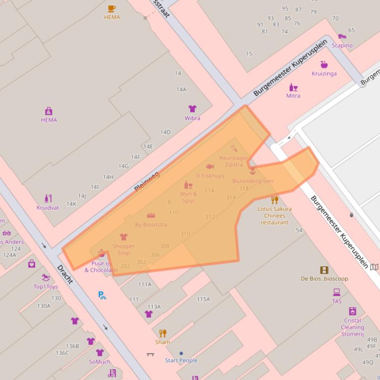 Kaart van postcodegebied 8442CS.