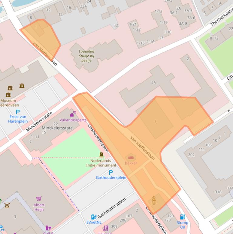 Kaart van postcodegebied 8442CW.