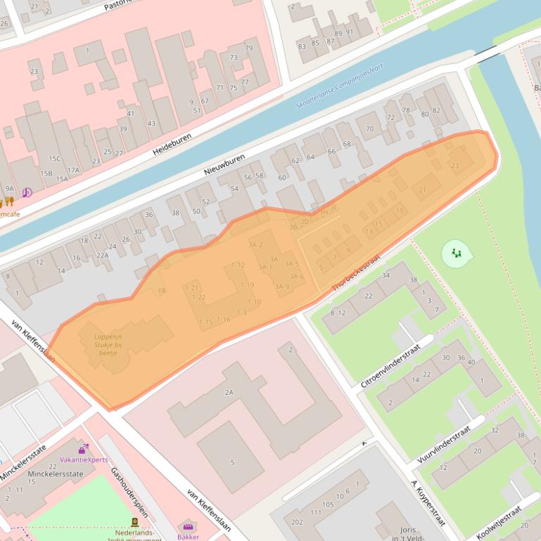 Kaart van postcodegebied 8442CX.