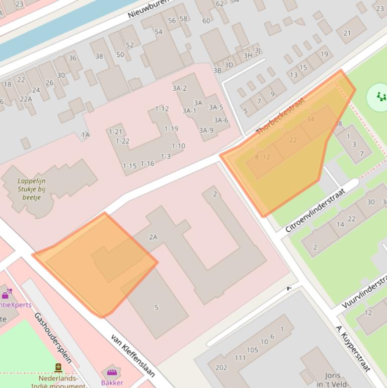 Kaart van postcodegebied 8442CZ.