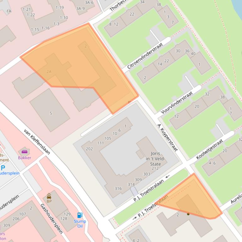 Kaart van postcodegebied 8442DB.